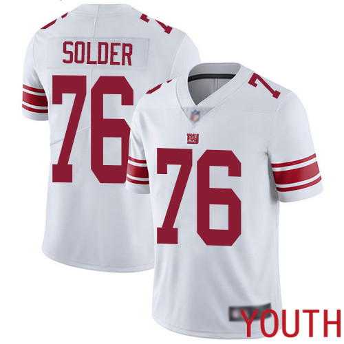 Youth New York Giants #76 Nate Solder White Vapor Untouchable Limited Player Football NFL Jersey